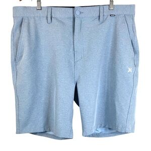 Hurley Men’s Hybrid Walk Shorts Regular Fit Four Way Stretch in Blue Size 40